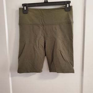 Soft green biker shorts